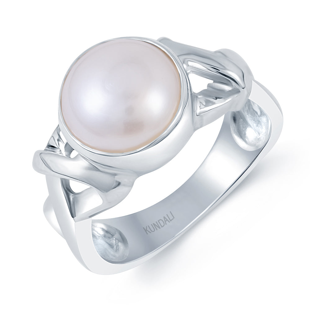 Vitality Pearl (Moti) silver ring 1