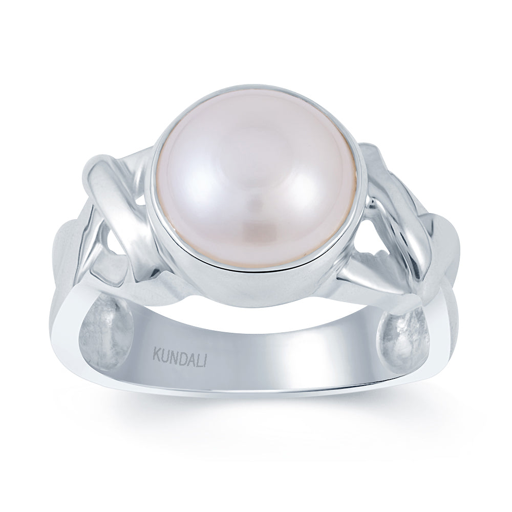 Vitality Pearl (Moti) silver ring 2