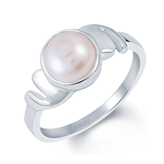 Promise Pearl (Moti) silver ring (2) 1