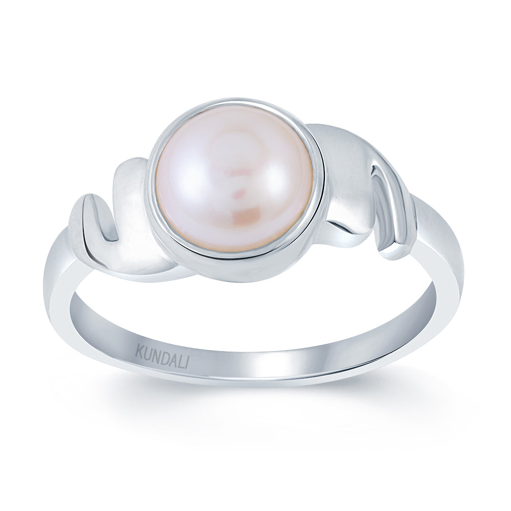 Promise Pearl (Moti) silver ring (2) 2