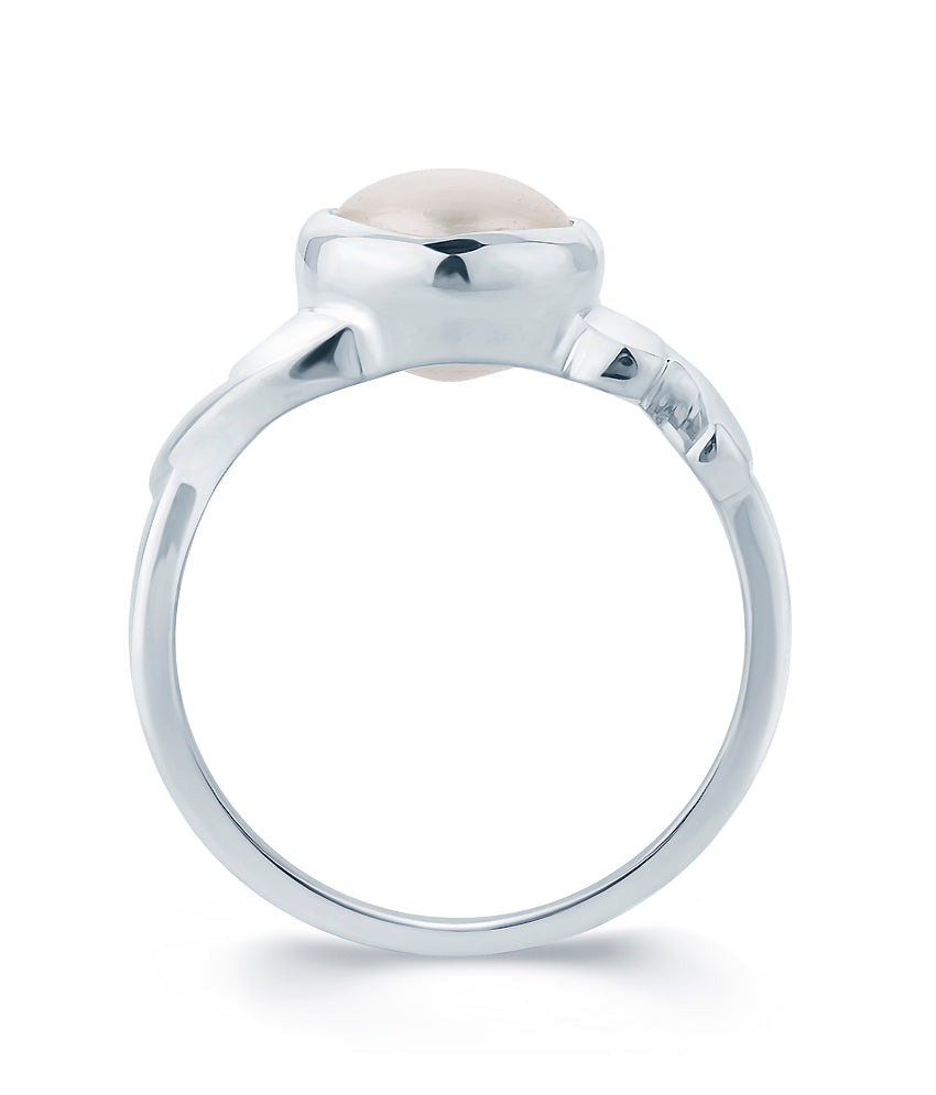 Promise Pearl (Moti) silver ring 3