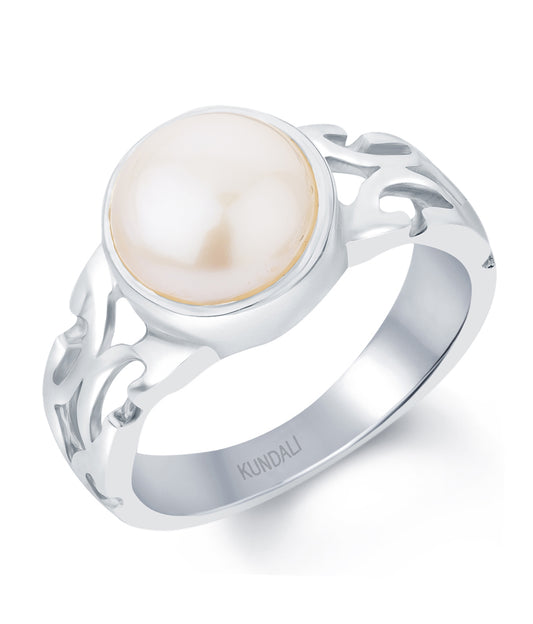 Harmony Pearl (Moti) silver ring 1