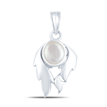 Fire Pearl (Moti) silver pendant 1
