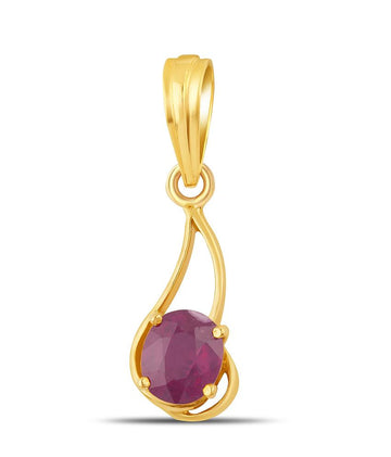 Glory Ruby (Manik) gold pendant 1

