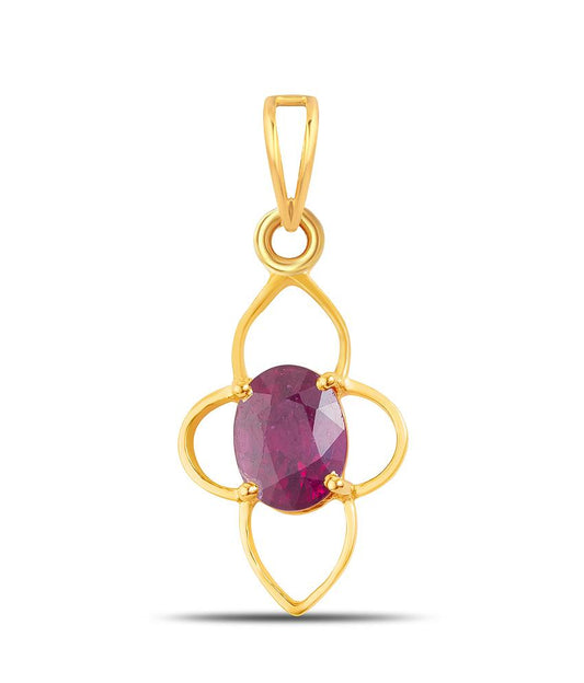 Lily Ruby (Manik) gold pendant 1

