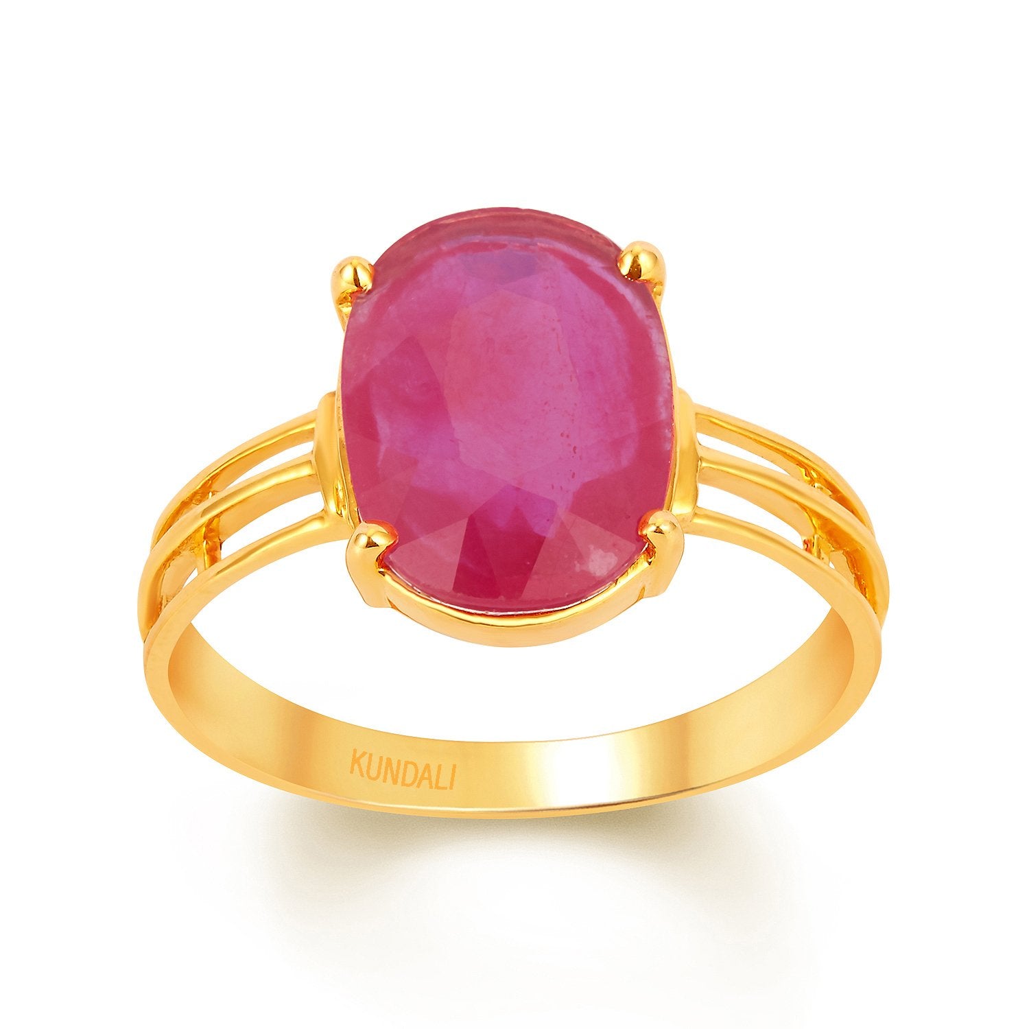 Trinity Ruby (Manik) gold ring 1
