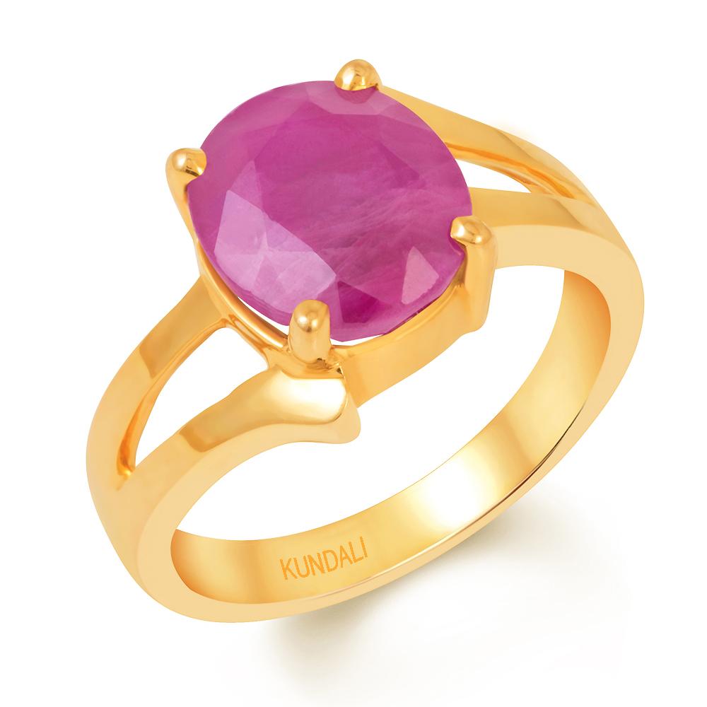 Elegant Ruby (Manik) gold ring 1
