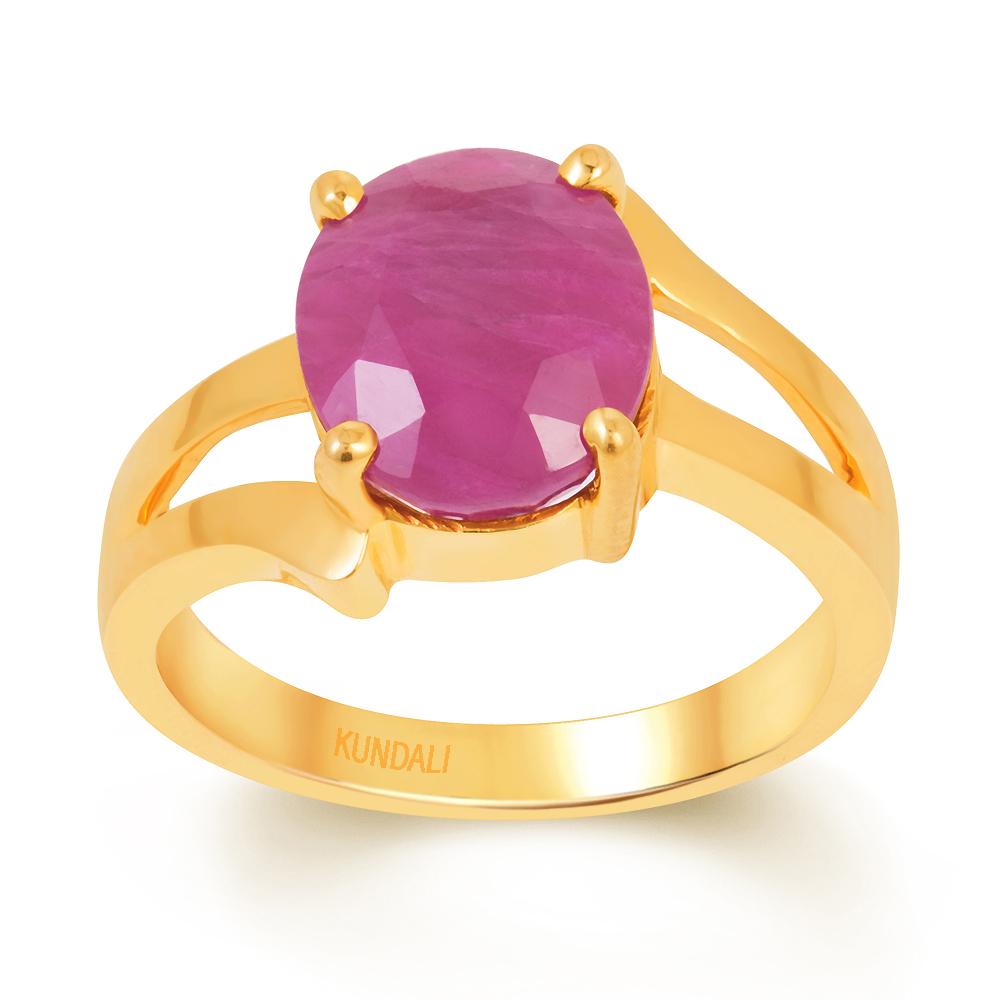 Elegant Ruby (Manik) gold ring 2
