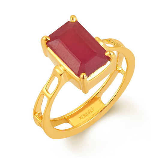 Duo Ruby (Manik) gold ring 1
