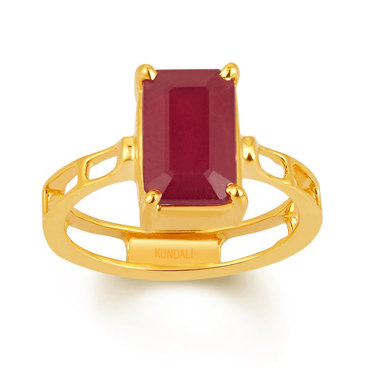 Duo Ruby (Manik) gold ring 2
