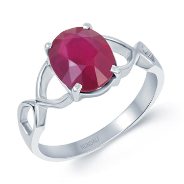 Infinity Ruby (Manik) silver ring 1