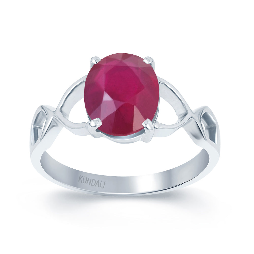 Infinity Ruby (Manik) silver ring 2