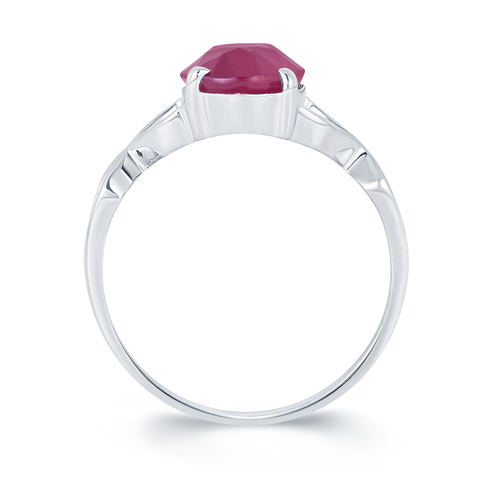 Infinity Ruby (Manik) silver ring 3