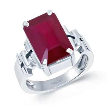 Aztec Ruby (Manik) silver ring 1