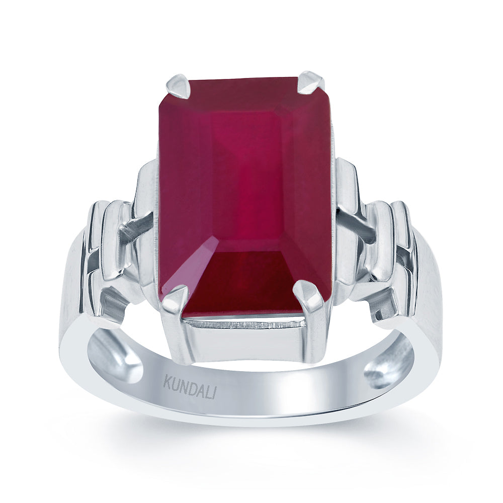 Aztec Ruby (Manik) silver ring 2