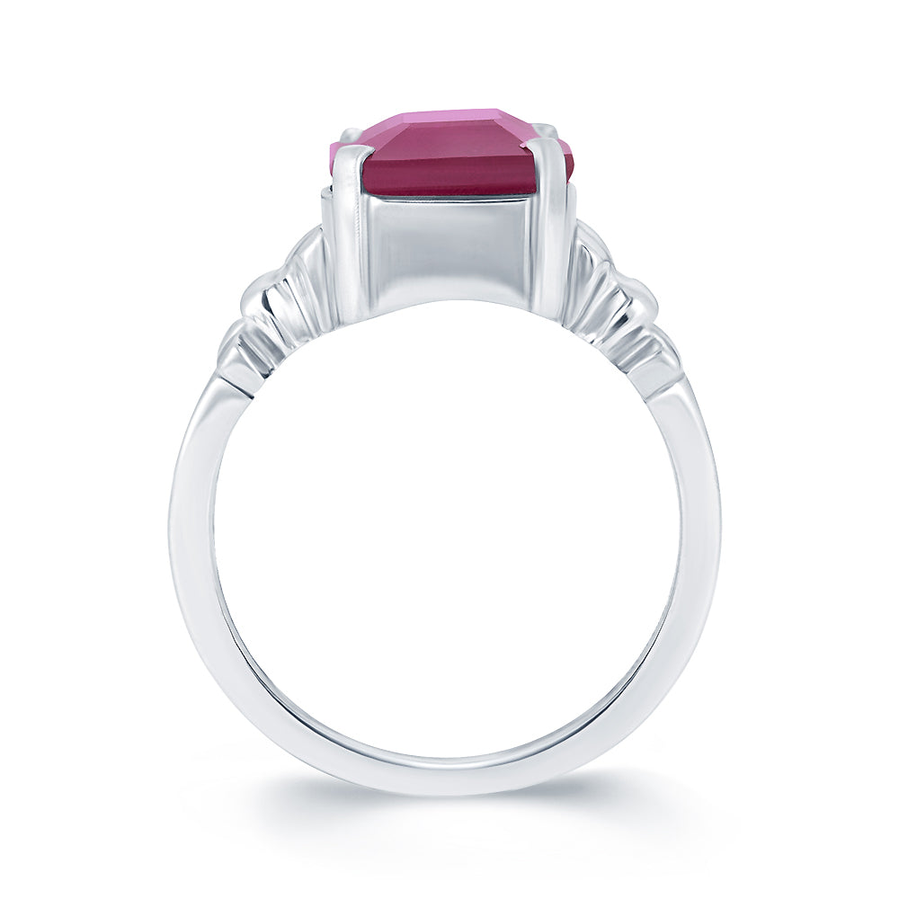 Aztec Ruby (Manik) silver ring 3