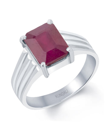 Essential Ruby (Manik) silver ring 1