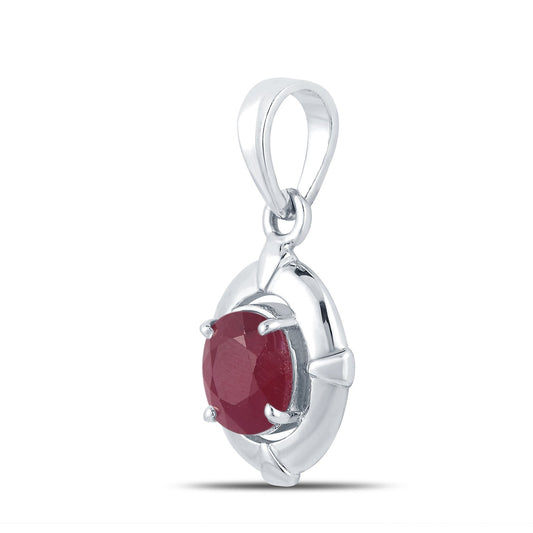 Passion Ruby (Manik) silver pendant 2
