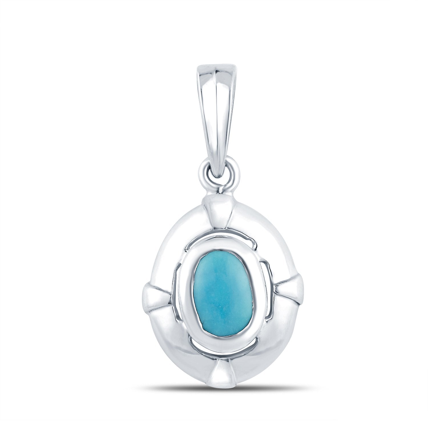 Passion Turquoise (Firoza) silver pendant 1
