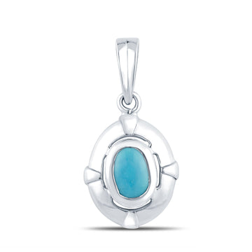 Passion Turquoise (Firoza) silver pendant 1
