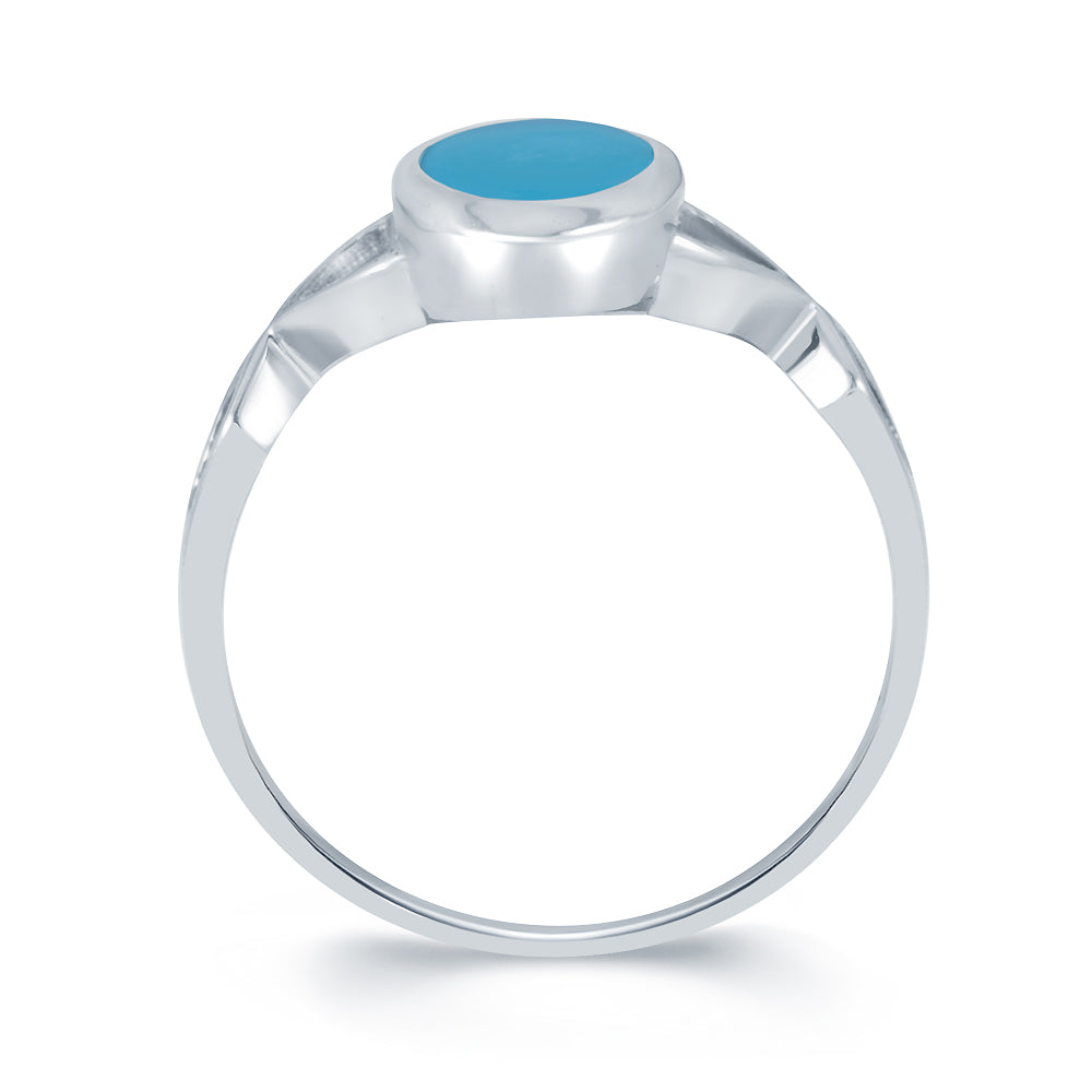 Infinity Turquoise (Firoza) silver ring 3