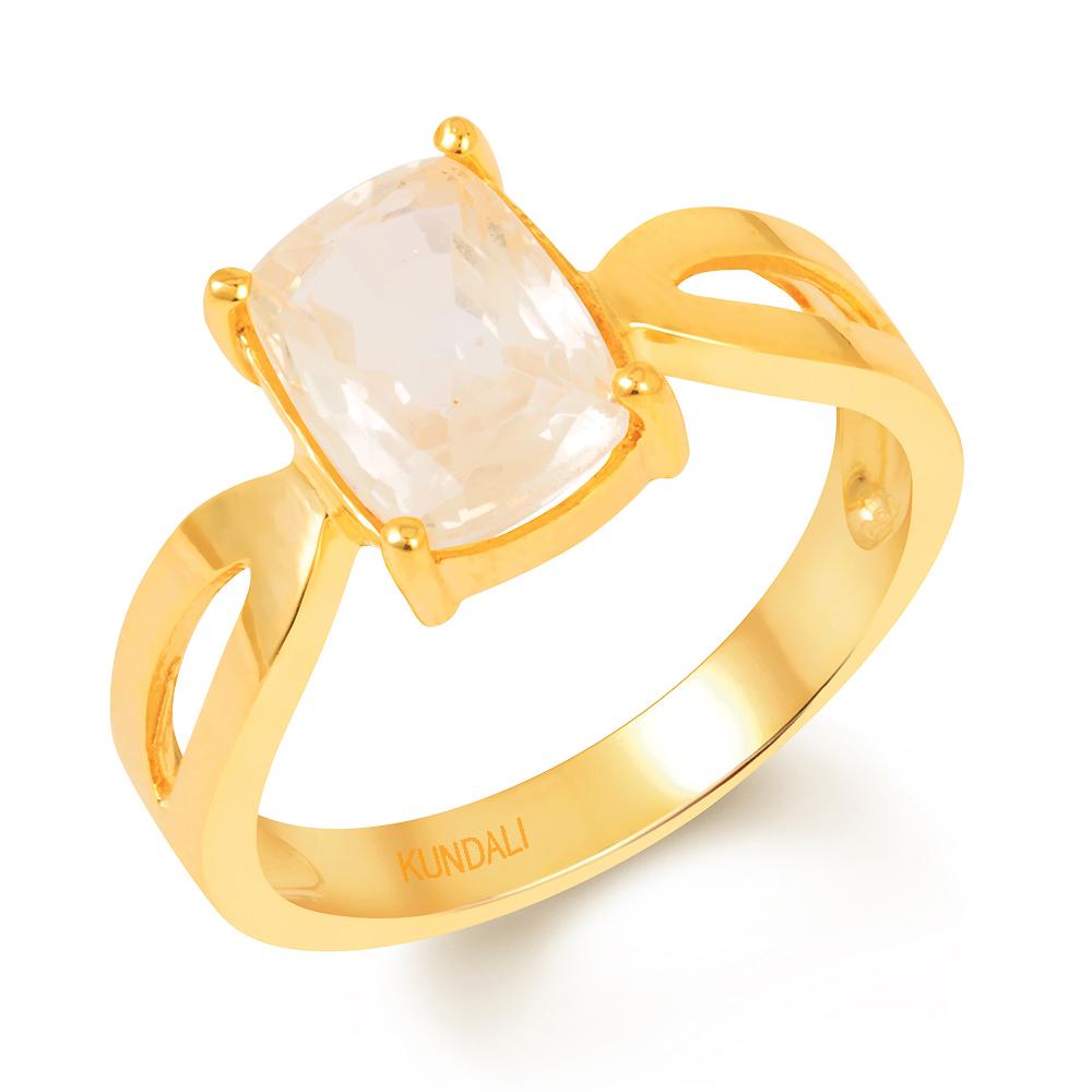 Yellow sapphire (Pukhraj) gold ring 1