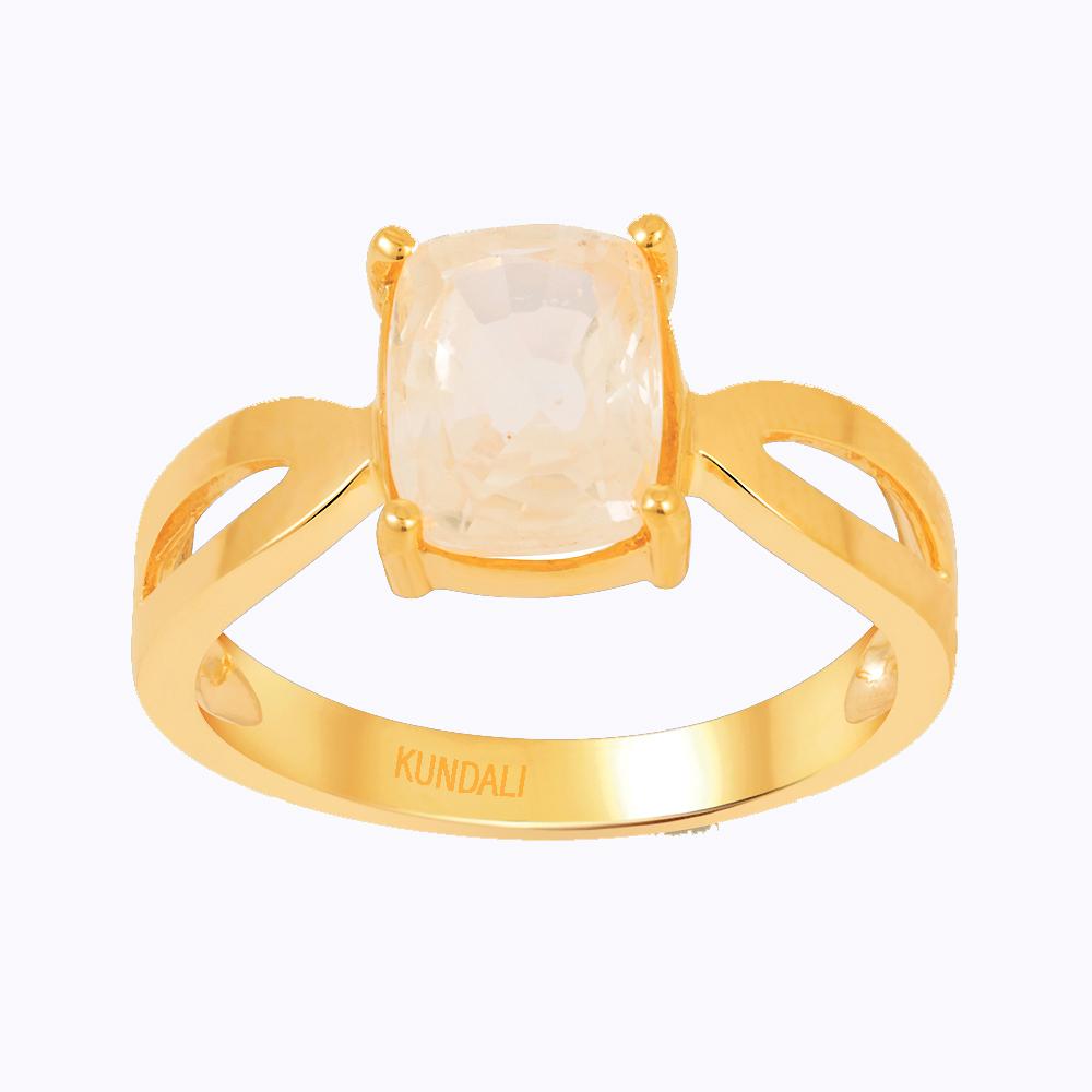 Yellow sapphire (Pukhraj) gold ring 2