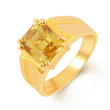 Roman Yellow sapphire (Pukhraj) gold ring 1