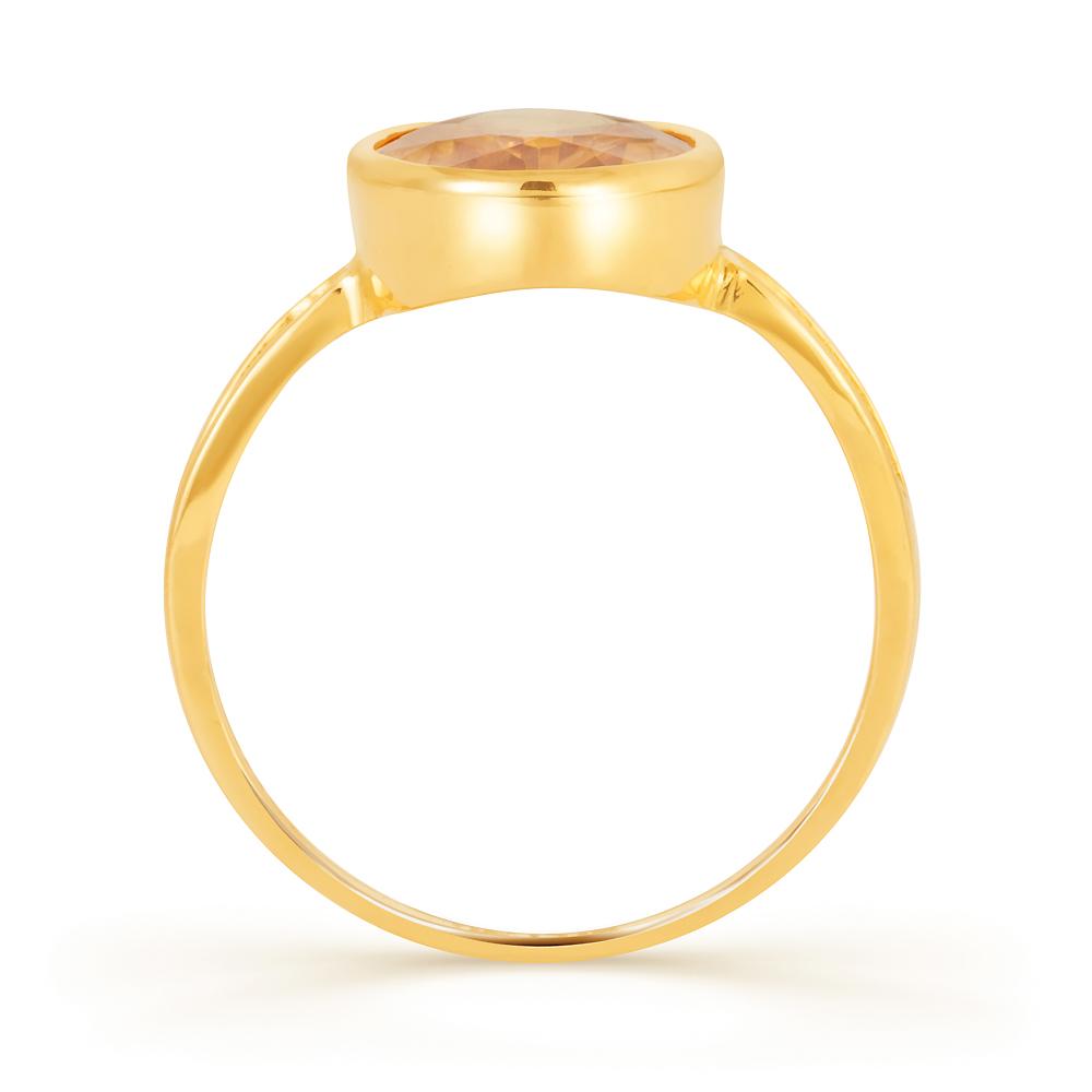 Diana Yellow sapphire (Pukhraj) gold ring 3