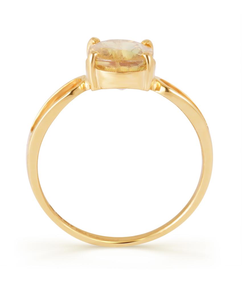 Diana Yellow sapphire (Pukhraj) gold ring 3