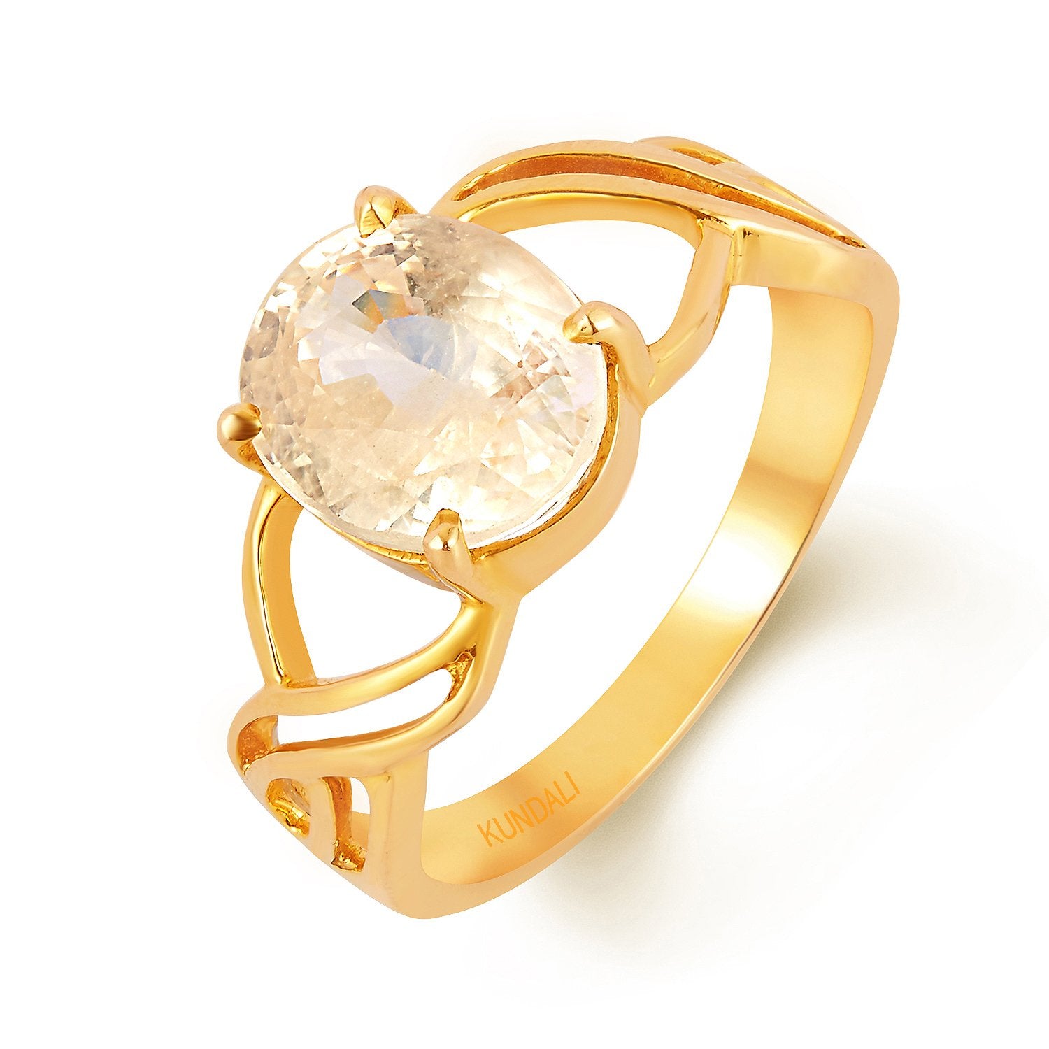 18K gold & white Sapphire statement ring | Natalie Barat Design