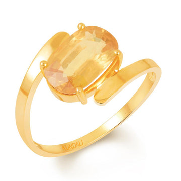 Dreamy Yellow sapphire (Pukhraj) gold ring 1