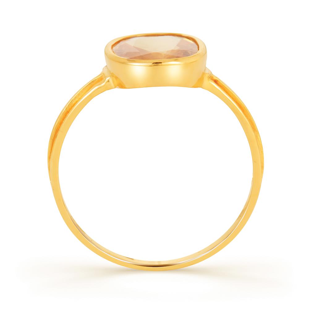 Trinity Yellow sapphire (Pukhraj) gold ring 3