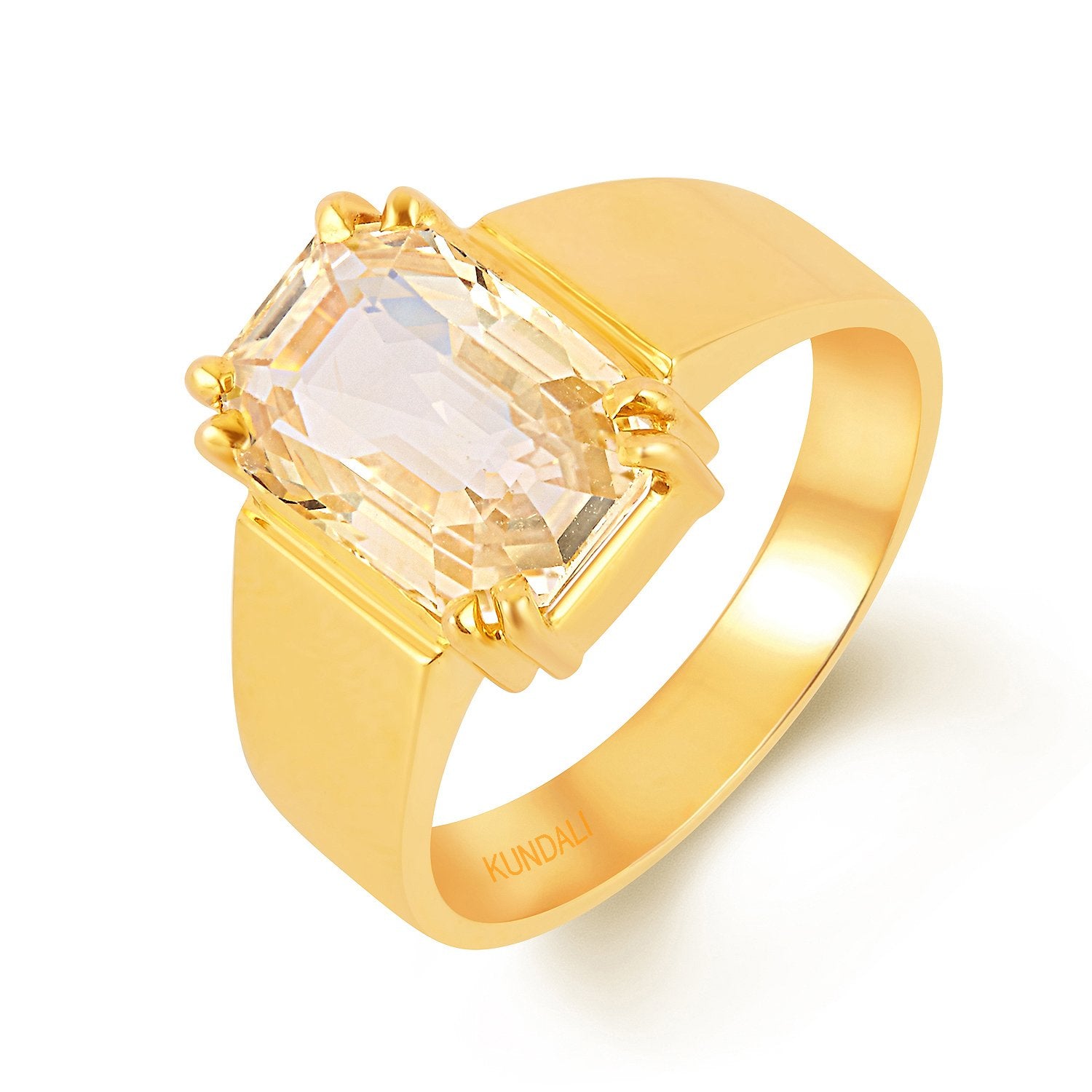 Ayan Yellow sapphire (Pukhraj) gold ring 1