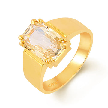 Ayan Yellow sapphire (Pukhraj) gold ring 1