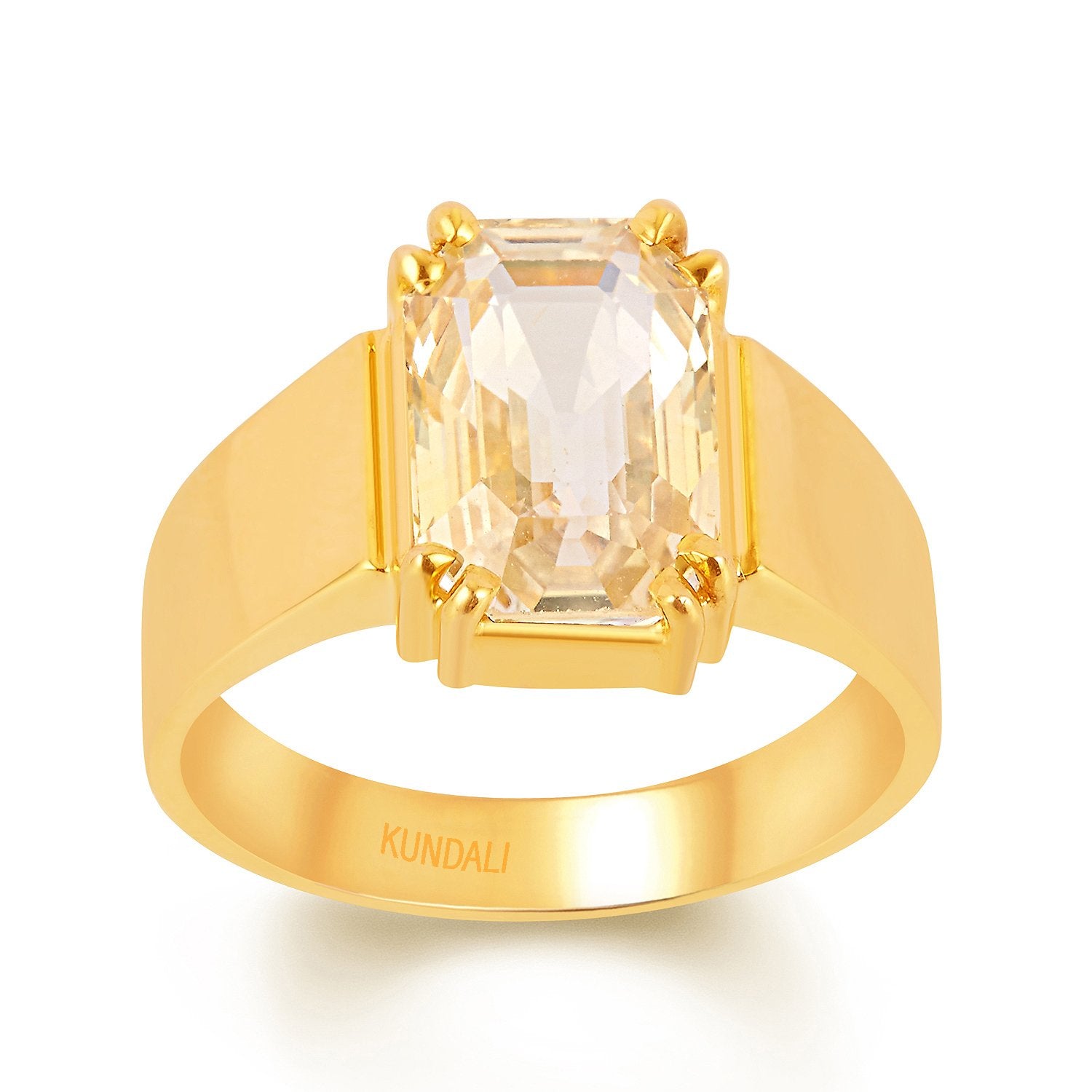 Ayan Yellow sapphire (Pukhraj) gold ring 2