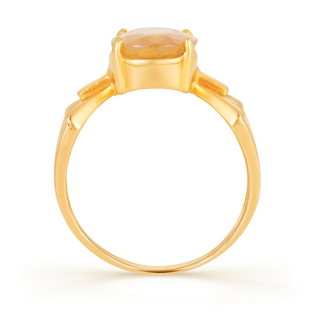 Veer Yellow sapphire (Pukhraj) gold ring 3