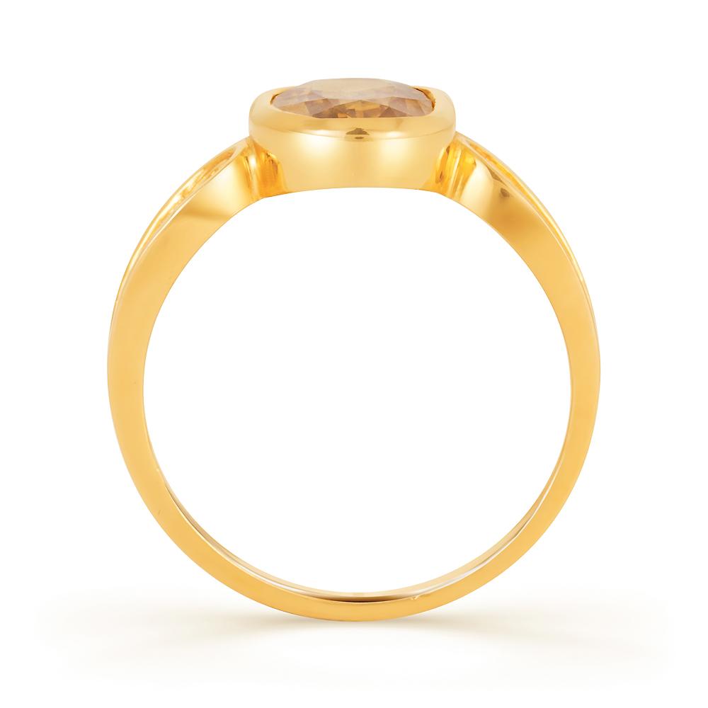 Vivid Yellow sapphire (Pukhraj) gold ring 3