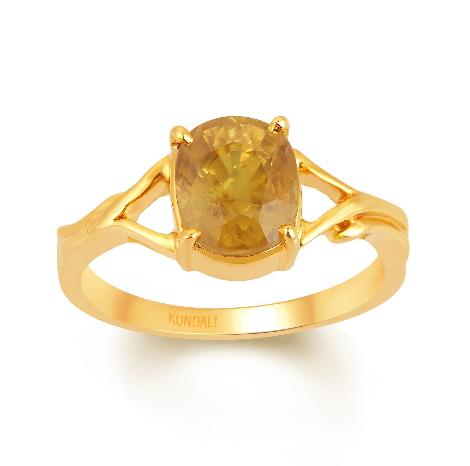 Viva Yellow sapphire (Pukhraj) gold ring 2