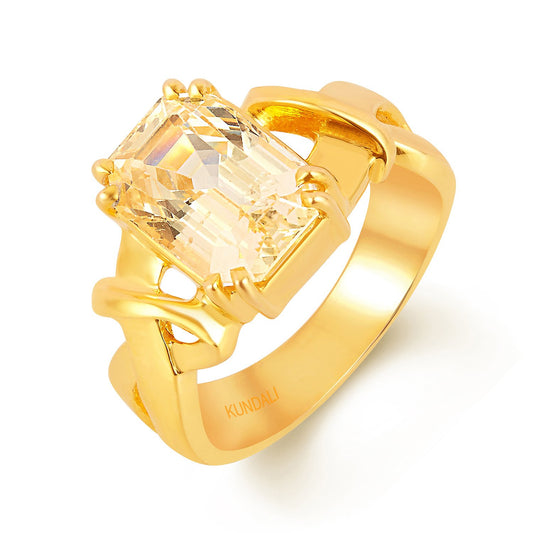 Marvel Yellow sapphire (Pukhraj) gold ring 1