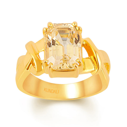 Marvel Yellow sapphire (Pukhraj) gold ring 2