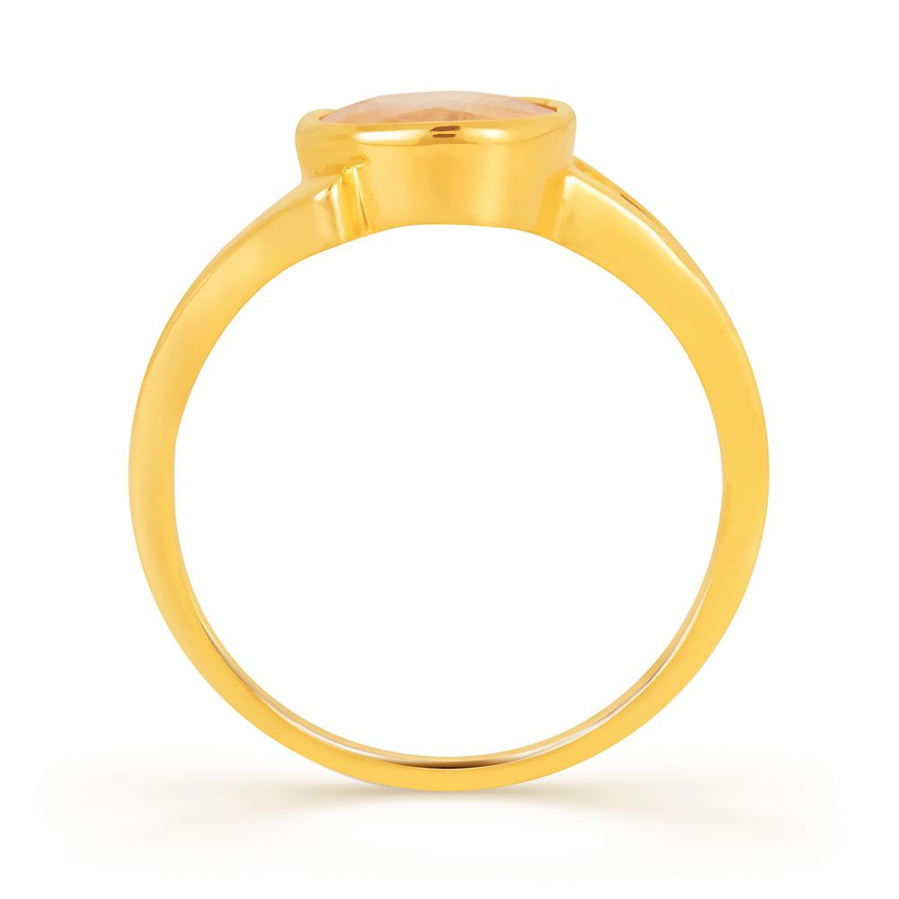 Elegant Yellow sapphire (Pukhraj) gold ring 3