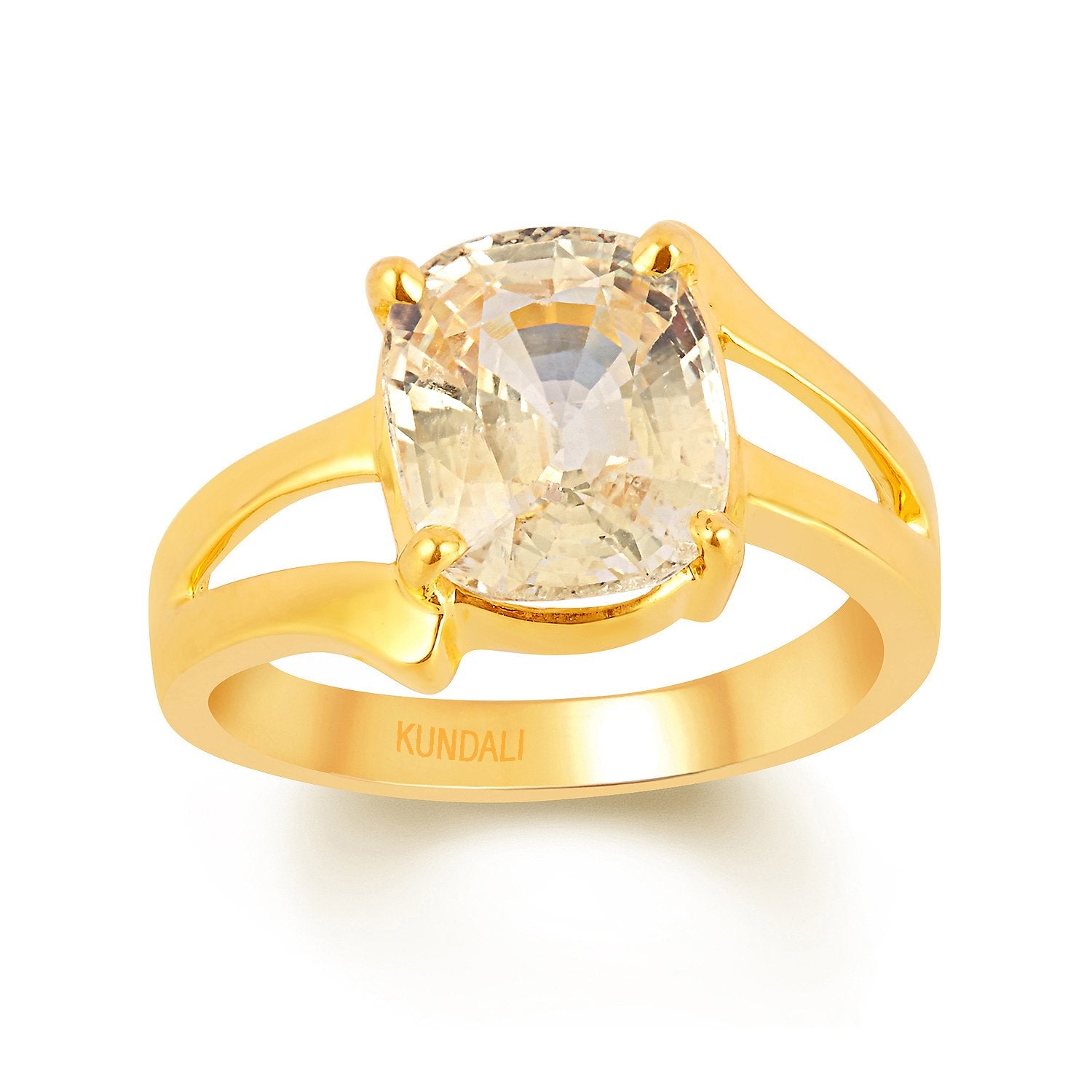 Elegant Yellow sapphire (Pukhraj) gold ring 2