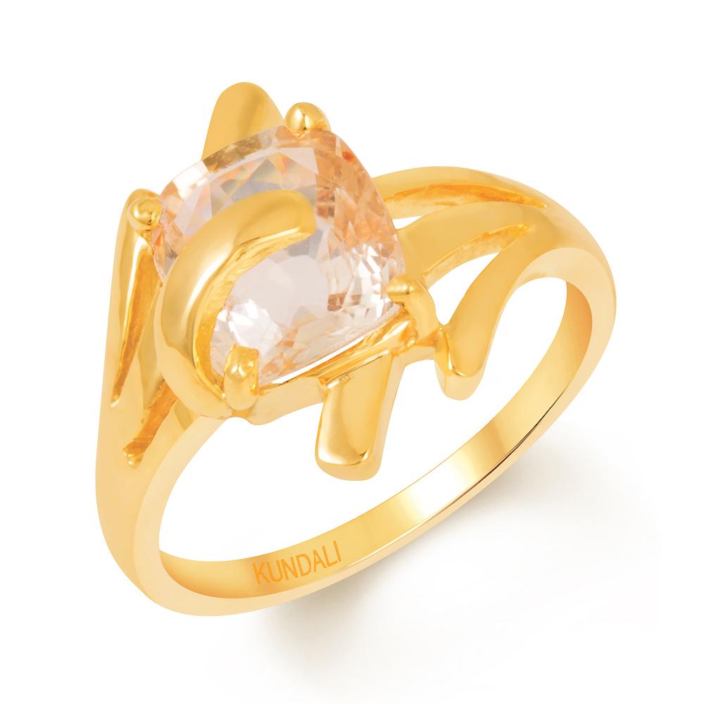 Nora Yellow sapphire (Pukhraj) gold ring 1