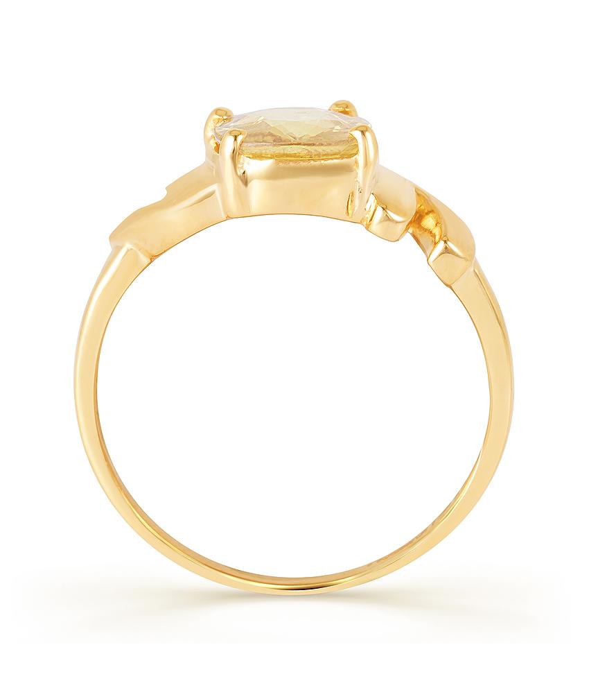 Promise Yellow sapphire (Pukhraj) gold ring 3