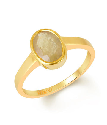 Zest Yellow sapphire (Pukhraj) gold ring 1