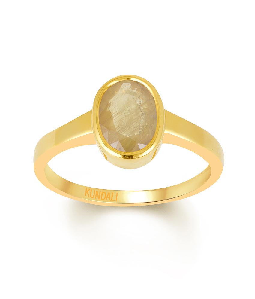 Zest Yellow sapphire (Pukhraj) gold ring 2