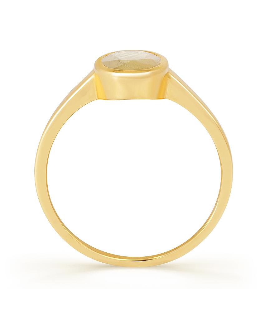 Zest Yellow sapphire (Pukhraj) gold ring 3