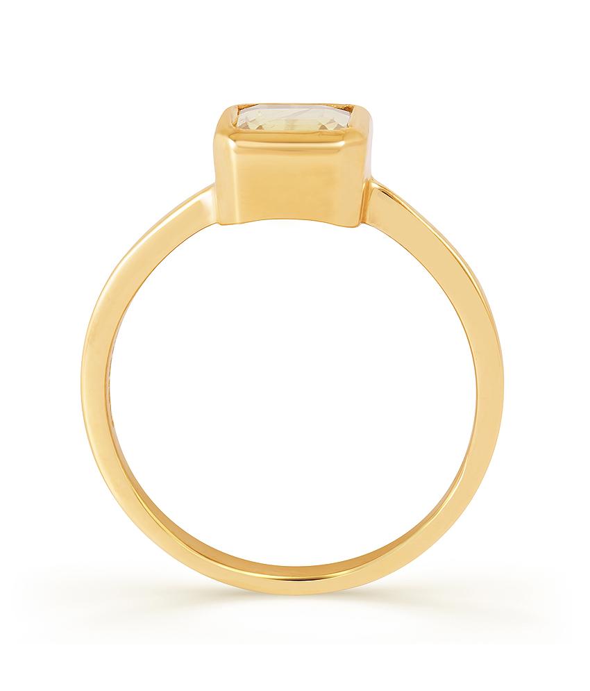 Elysa Yellow sapphire (Pukhraj) gold ring 3