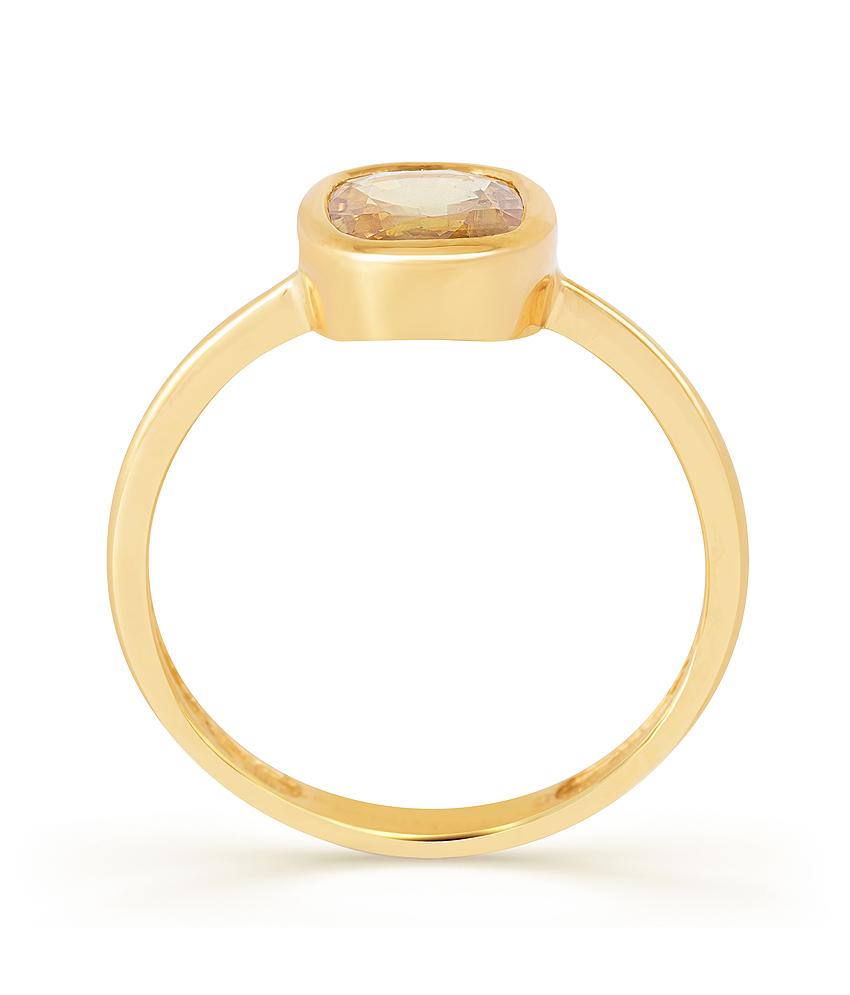 Elysa Yellow sapphire (Pukhraj) gold ring 3